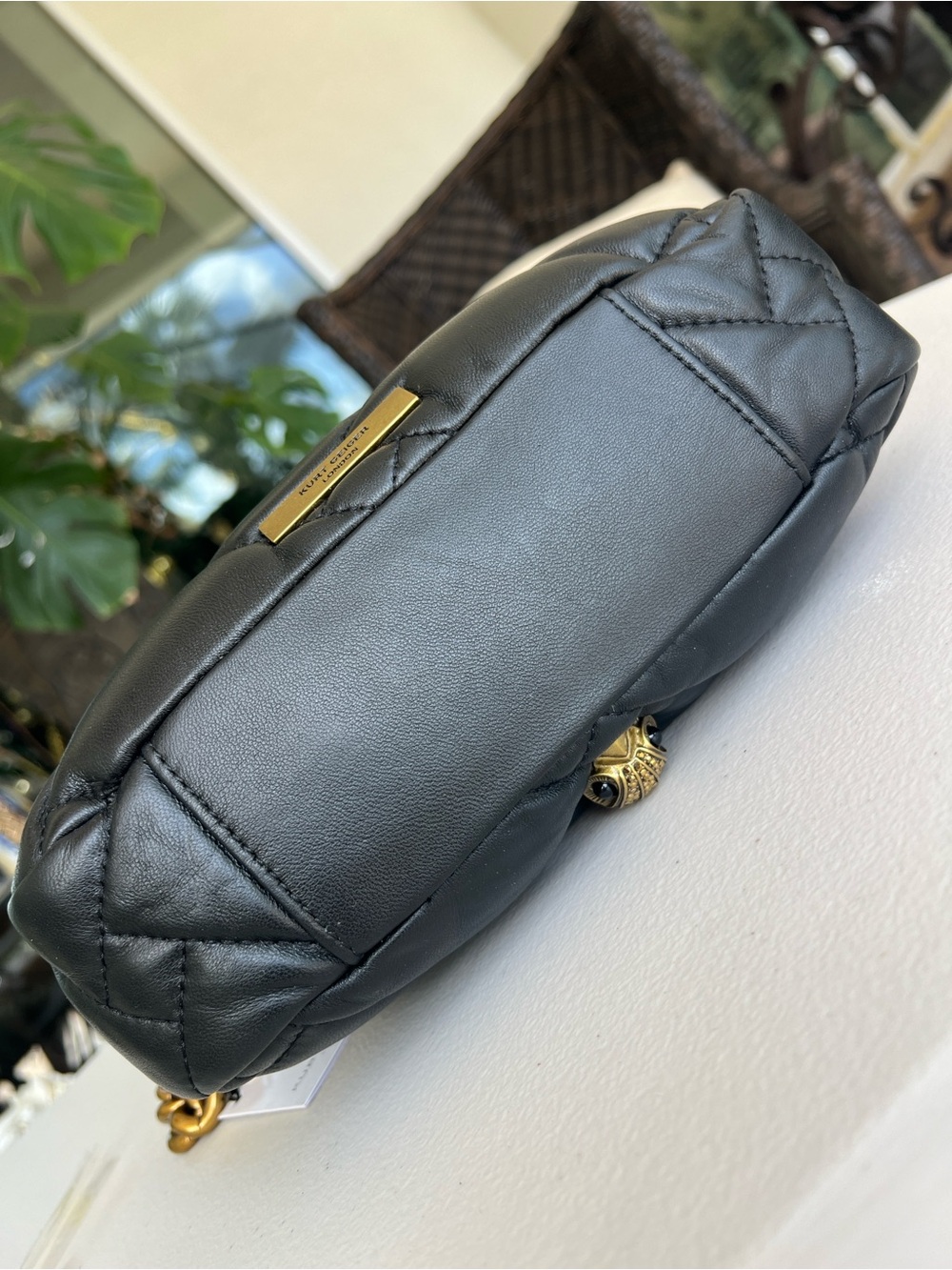 Kurt Geiger Kensington Small Quilted Hobo on Chain Black NWT - Picture 6 of 15